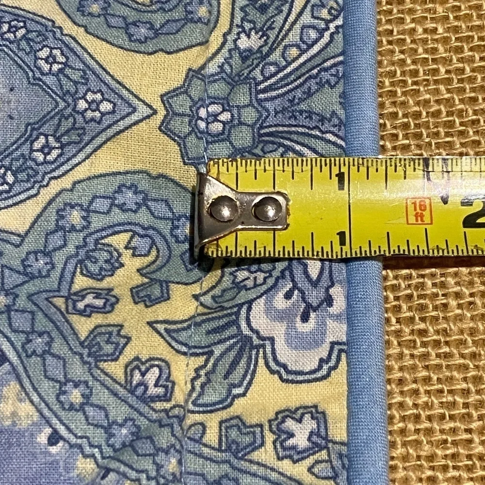 Laura Ashley Home Standard Pillow Sham Blue Yellow Paisley‎ 26 X 20